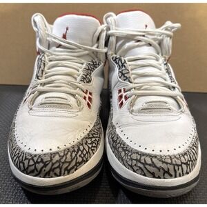 Men's 2008 Jordan's 2.5 Team White Gray Elephant Size 11 Sneakers 331987-161